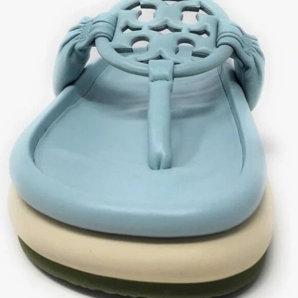 Tory Burch Miller Cloud puff sandals NWT Sea bubble / new cream / vintage fern - Picture 4 of 6